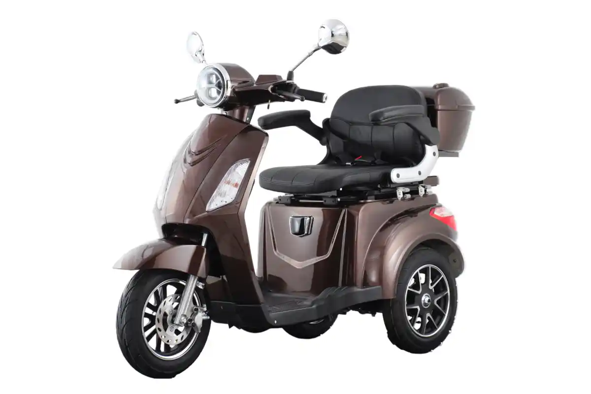 Bild 1 von E-Seniorenmobil Aktiv Mobil E-Trike Pro braun - 25 km/h - mit Hardkoffer