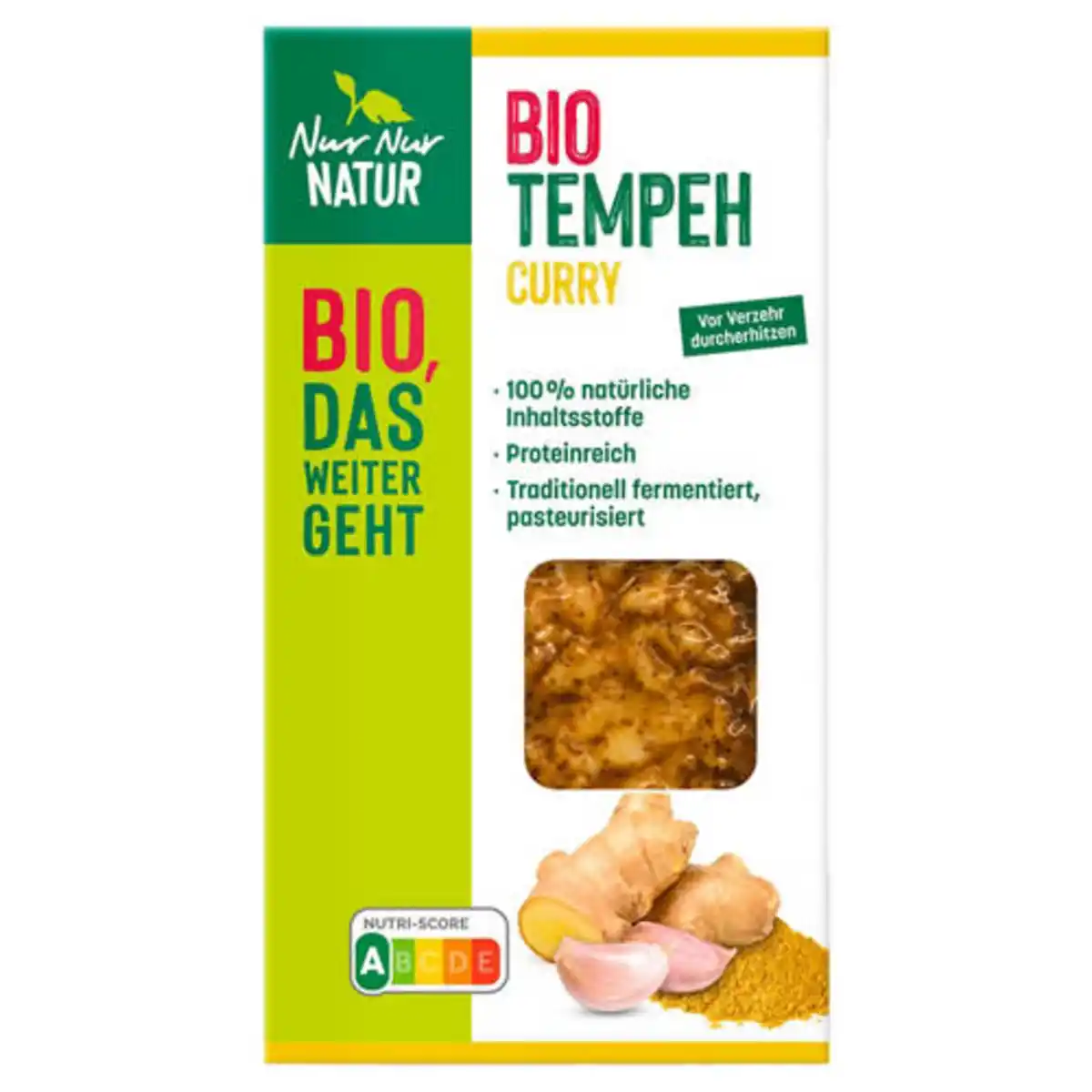 Bild 1 von NUR NUR NATUR Bio-Tempeh 200 g, Curry