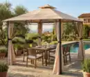 Bild 2 von Pavillon Nicosia mit Stahl und Polyester ca. 295 x 295 x 272 cm in creme
