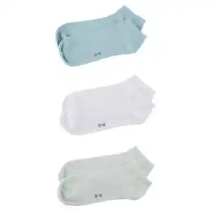 UP2FASHION BASICS Damen oder Herren Sneaker Socken, Grün/Weiß/Blau, 35/38
