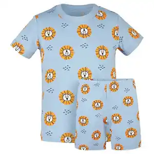 LILY & DAN Kinder Schlafanzug, Blau, 98/104