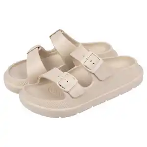 UP2FASHION Damen oder Herren Sommerpantoletten, Beige, 37