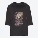 Bild 1 von Damen-Langarmshirt mit Kapuze und Frontdruck