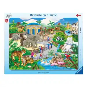 Rahmenpuzzle - Besuch im Zoo - 45 Teile