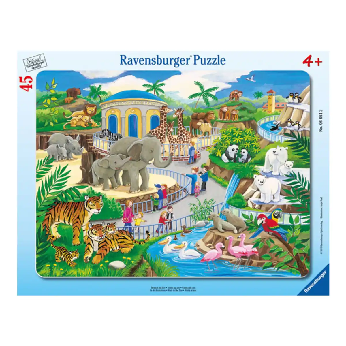 Bild 1 von Rahmenpuzzle - Besuch im Zoo - 45 Teile