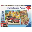 Bild 1 von Puzzle-Box - Feuerwehreinsatz - 3x 49 Teile