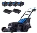 Bild 1 von 6in1 Akku-Rasenmäher BC-MP470-X – Set XL2x2 inkl. 4x 4Ah Akku + 2 4,5A Doppelladegerät