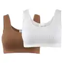 Bild 1 von UP2FASHION WOMEN Damen BH Seamless, Weiß/Braun, S