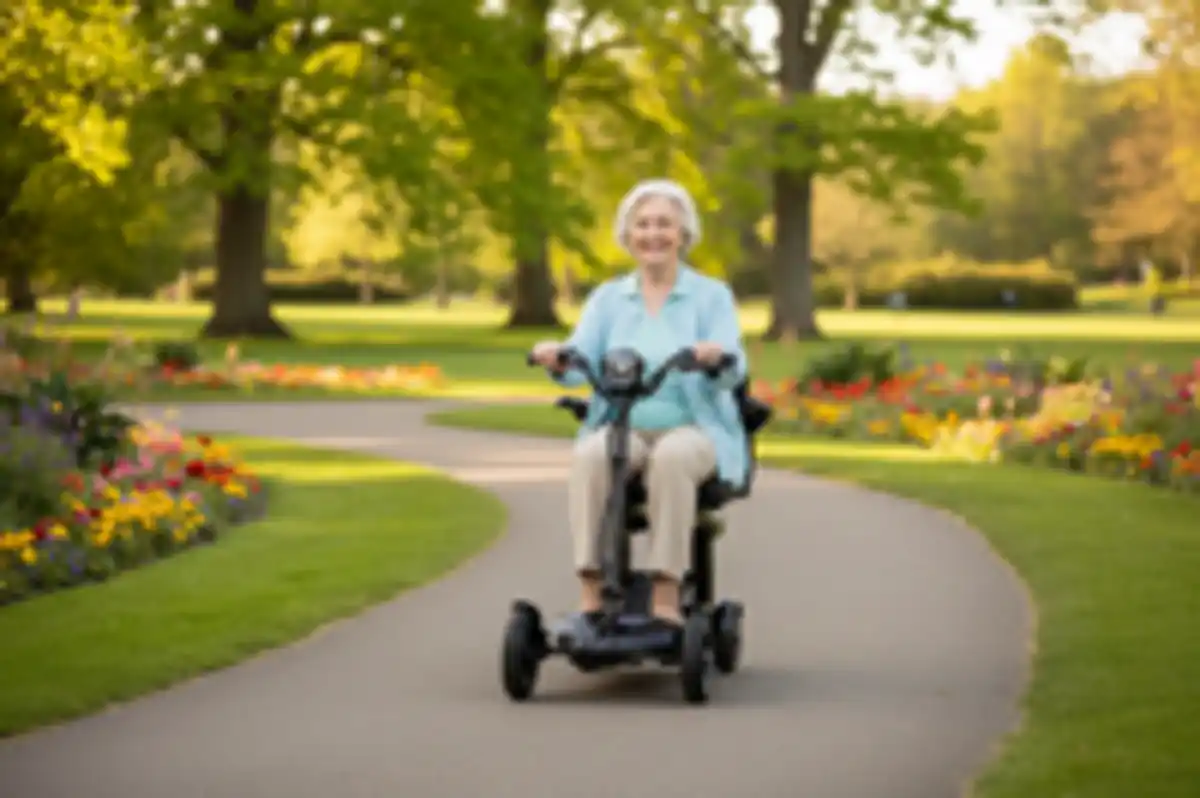 Bild 4 von E-Seniorenmobil Aktiv Mobil  Klapp Quad 400 - schwarz