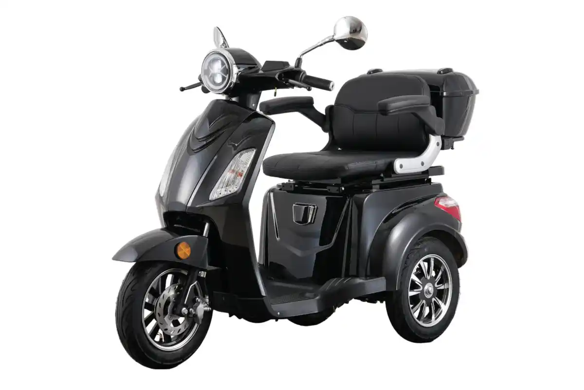 Bild 1 von E-Seniorenmobil Aktiv Mobil E-Trike Pro schwarz - 25 km/h - mit Hardkoffer