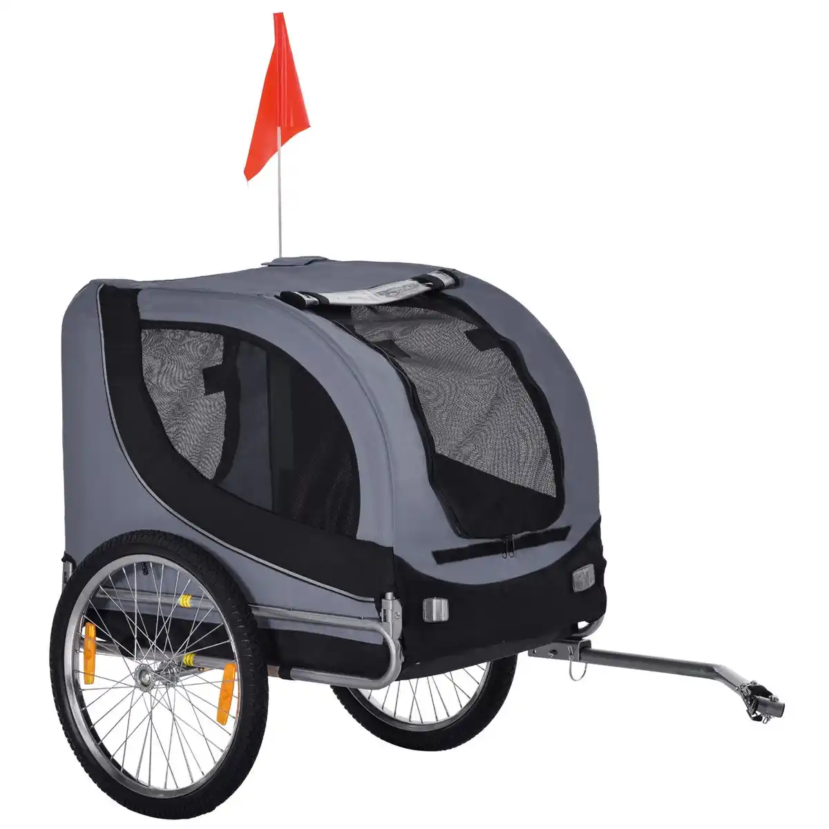 Bild 1 von Fahrradanhänger Hundeanhänger Hunde Fahrrad Tier Anhänger Grau+Schwarz