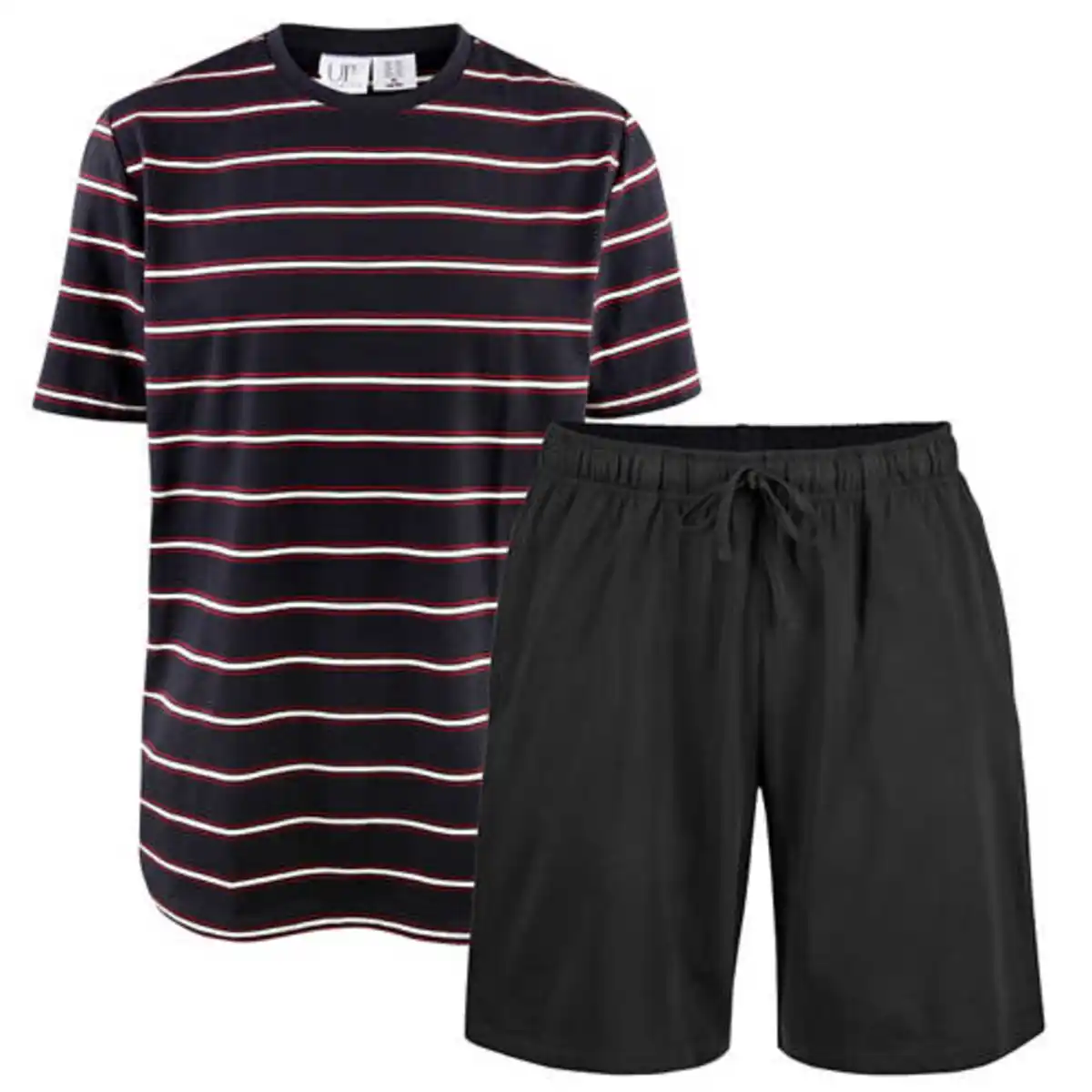 Bild 1 von UP2FASHION MEN Herren Shorty-Pyjama, Schwarz, M