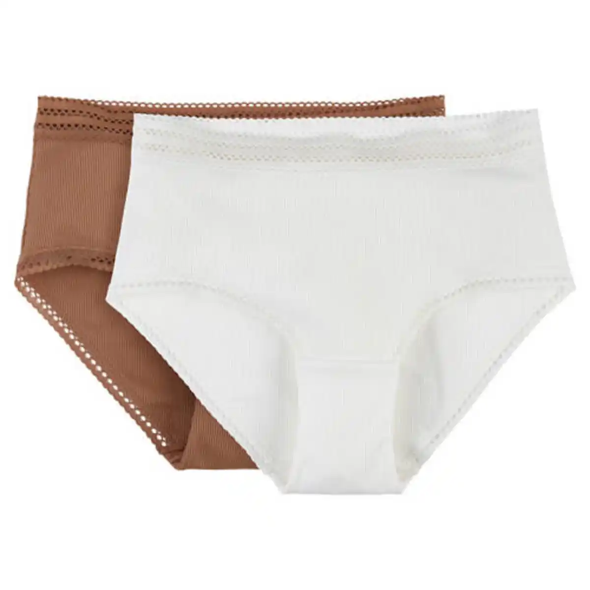 Bild 1 von UP2FASHION WOMEN Damen Unterwäsche, Weiß/Braun, S 36/38