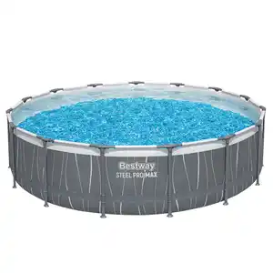 Steel Pro MAX™ Frame Pool Komplett-Set mit Filterpumpe Ø 457 x 107 cm, LED-Design
