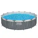 Bild 1 von Steel Pro MAX™ Frame Pool Komplett-Set mit Filterpumpe Ø 457 x 107 cm, LED-Design
