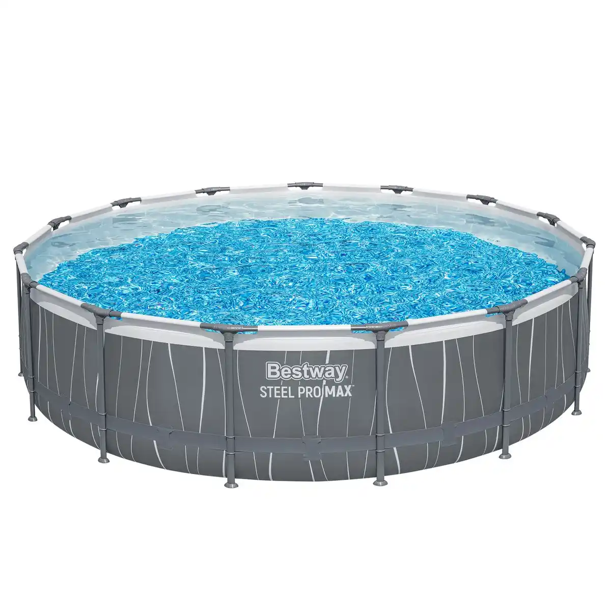 Bild 1 von Steel Pro MAX™ Frame Pool Komplett-Set mit Filterpumpe Ø 457 x 107 cm, LED-Design