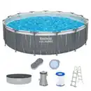 Bild 2 von Steel Pro MAX™ Frame Pool Komplett-Set mit Filterpumpe Ø 457 x 107 cm, LED-Design