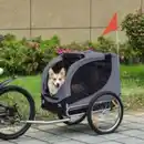 Bild 2 von Fahrradanhänger Hundeanhänger Hunde Fahrrad Tier Anhänger Grau+Schwarz