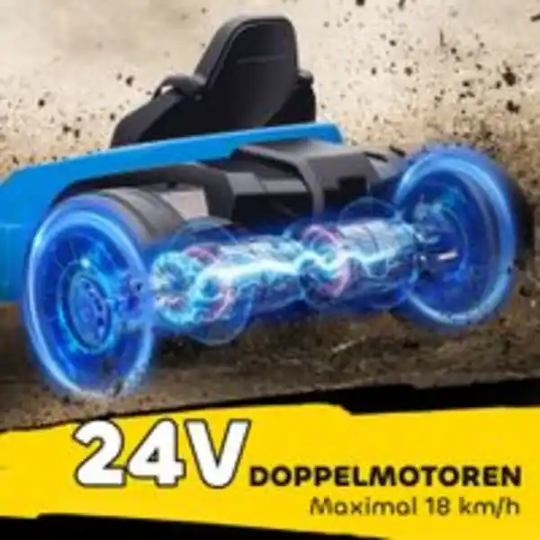 Bild 3 von Kinder Elektro Gokart 24 V 6-18km/h Drift Kart mit Driftmodus Verstellbarer Sitz
