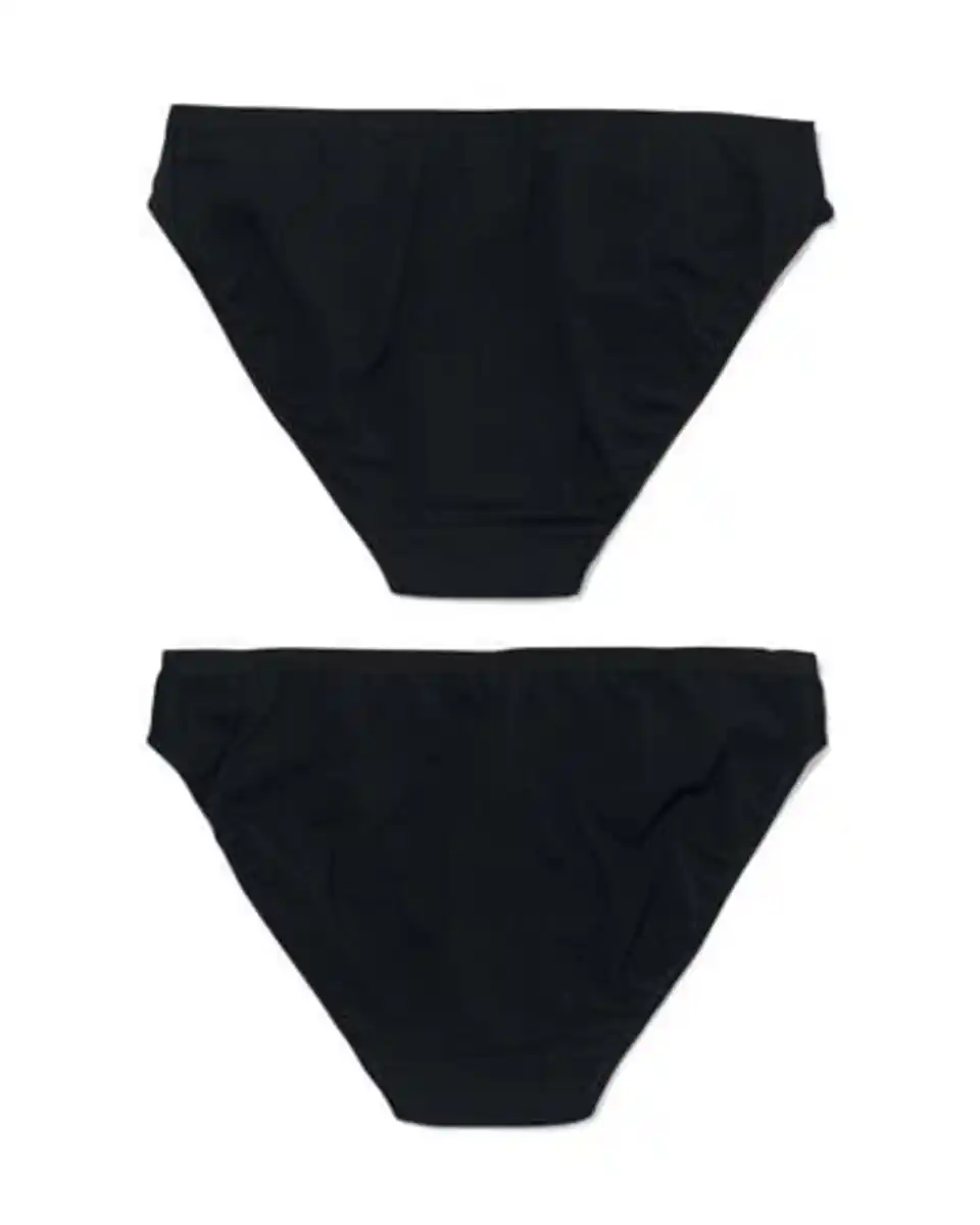 Bild 4 von 2er-Pack Damen-Slips, Baumwolle/Elasthan schwarz