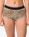 Bild 1 von Damen-Boxershorts aus Baumwolle für den Alltag, Bund, Leopard naturfarben