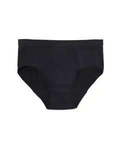 Damen-Hipster, Auslaufschutz, nahtlos schwarz