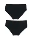 Bild 2 von 2er-Pack Damen-Hipster, Baumwolle/Elasthan schwarz