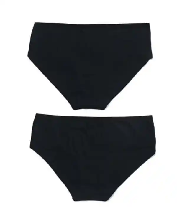 Bild 2 von 2er-Pack Damen-Hipster, Baumwolle/Elasthan schwarz