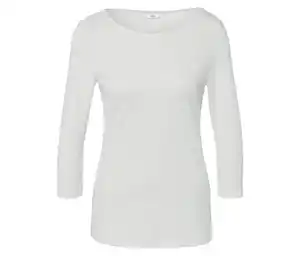 Shirt mit 3/4-Arm, weiß