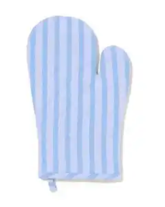Topfhandschuh Baumwolle blau gestreift