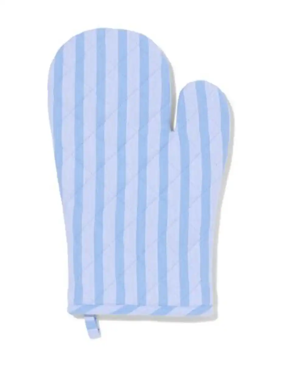 Bild 1 von Topfhandschuh Baumwolle blau gestreift