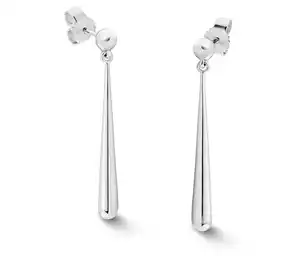 Ohrstecker »Tropfen«, 925er Sterlingsilber, rhodiniert