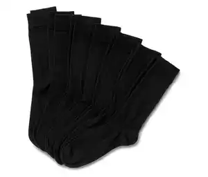 7 Paar Socken, schwarz