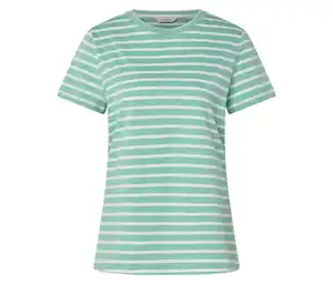 T-Shirt, mint-weiß gestreift