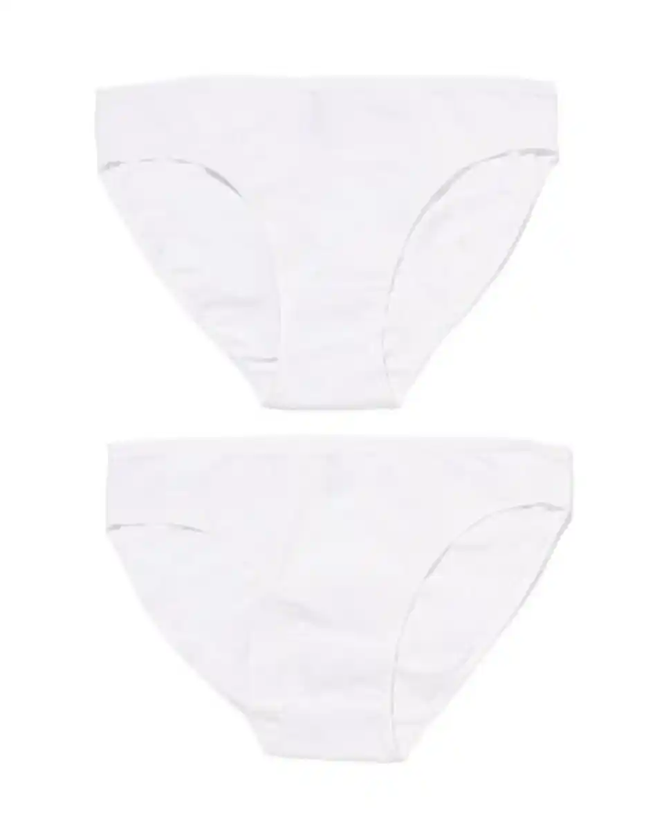 Bild 1 von 2er-Pack Damen-Slips, Baumwolle/Elasthan weiß