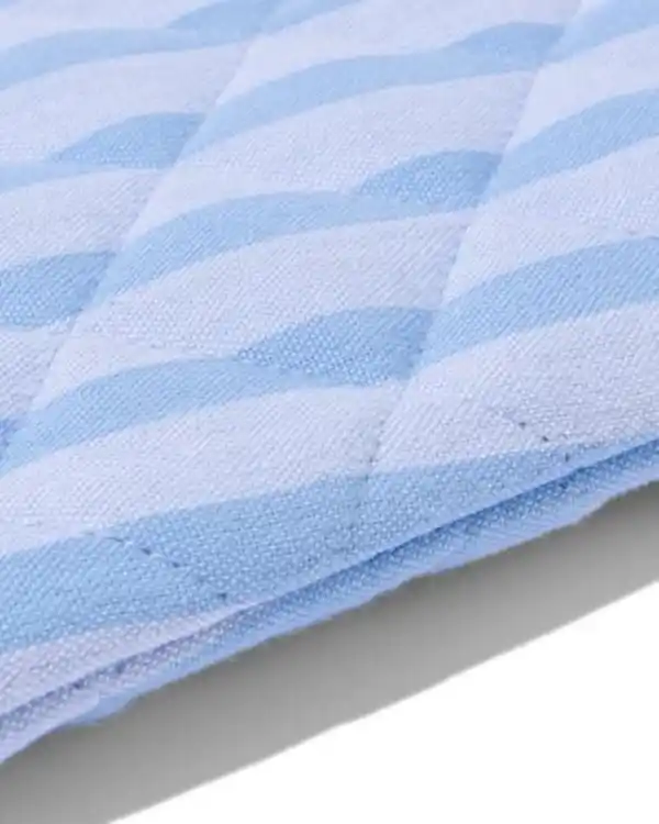 Bild 2 von Topfhandschuh Baumwolle blau gestreift