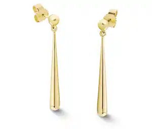 Ohrstecker »Tropfen«, 925er Sterlingsilber, vergoldet