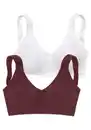 Bild 1 von petite fleur by Lascana Soft-BH (Packung, 2 Stück) ohne Bügel, Baumwolle – auch ideal für große Größen, bequemer BH