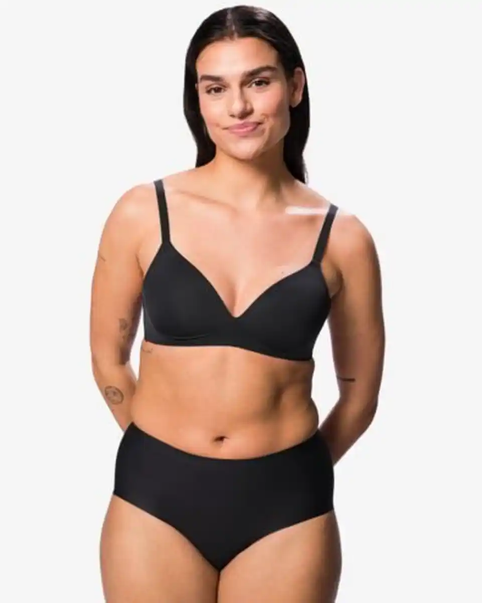 Bild 1 von Mittelstark figurfreundlicher Damen-Slip mit hoher Taille schwarz