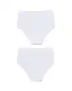 Bild 2 von 2er-Pack Damen-Taillenslips, Baumwolle/Elasthan weiß