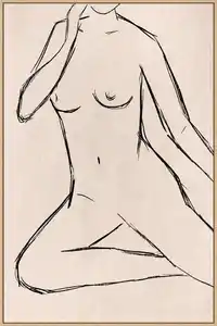 Keilrahmenbild Lotta ca. 60x90cm, Naturfarben, Schwarz, Beige