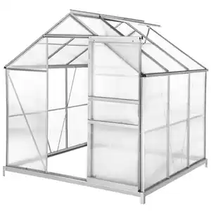 tectake Gewächshaus, Transparent, Metall, 185x195x190 cm, Gartenzubehör, Gewächshäuser