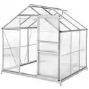 Bild 1 von tectake Gewächshaus, Transparent, Metall, 185x195x190 cm, Gartenzubehör, Gewächshäuser