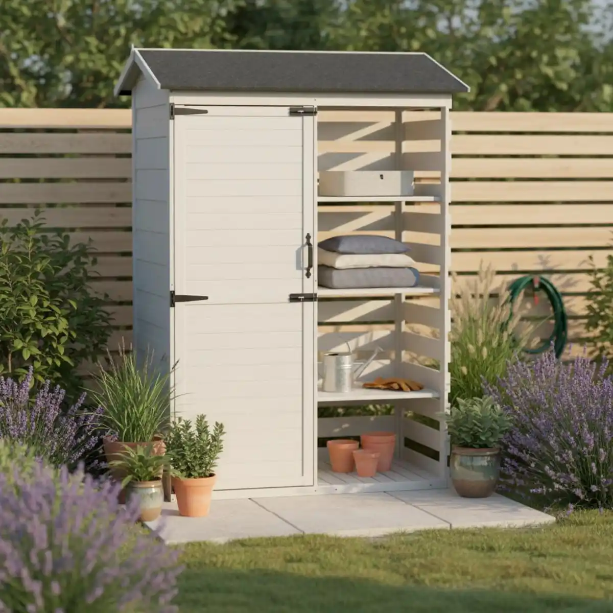 Bild 1 von Gartenschrank Vera Weiß Echtholz, Weiß
