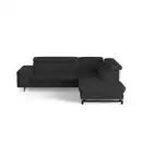 Bild 1 von Cotta Ecksofa, Schwarz, Kunststoff, Echtholz,Fichte, 4-Sitzer, Ottomane rechts,L-Form, 262x215 cm, Wohnzimmer, Sofas & Couches, Wohnlandschaften, Ecksofas
