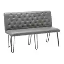 Bild 1 von Sitzbank Ivie Grau Lederlook Gepolstert, Grau