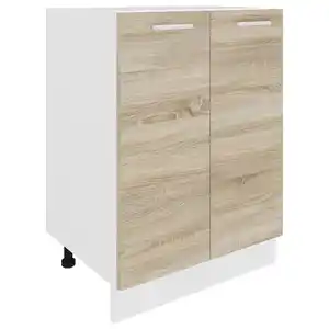Mid.you Küchenunterschrank, Weiß, Sonoma Eiche, Holzwerkstoff, 1 Fächer, 60x82x46 cm, individuell planbar, Küchen, Küchenmöbel, Küchenschränke, Küchenunterschränke
