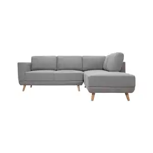 Wohnlandschaft Kyle Grau Webstoff, Grau