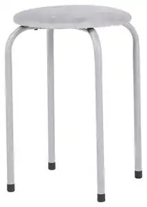 Stapelhocker in Grau, Grau
