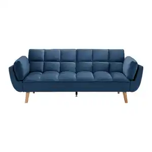 Schlafsofa Cora Blau Samt, Blau